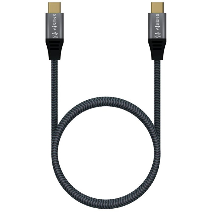 Aisens Cable USB 2.0 USB-C a USB-C 100W 5A 1m Gris Aisens Cable USB 2.0 USB-C a USB-C 100W 5A 1m Gris